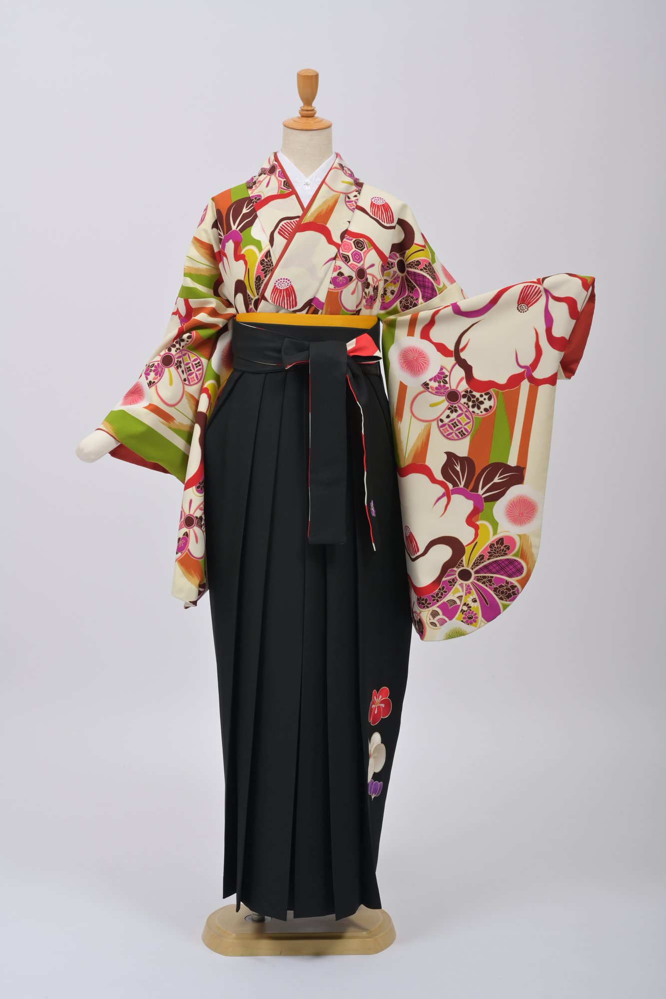 紅一点・抹茶・白×花