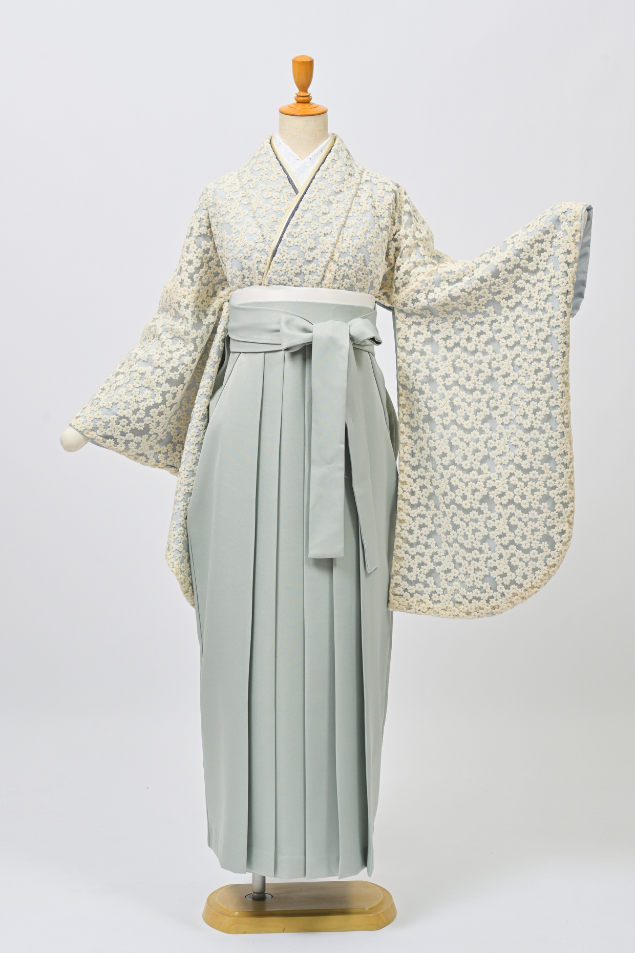 花×レース・水色